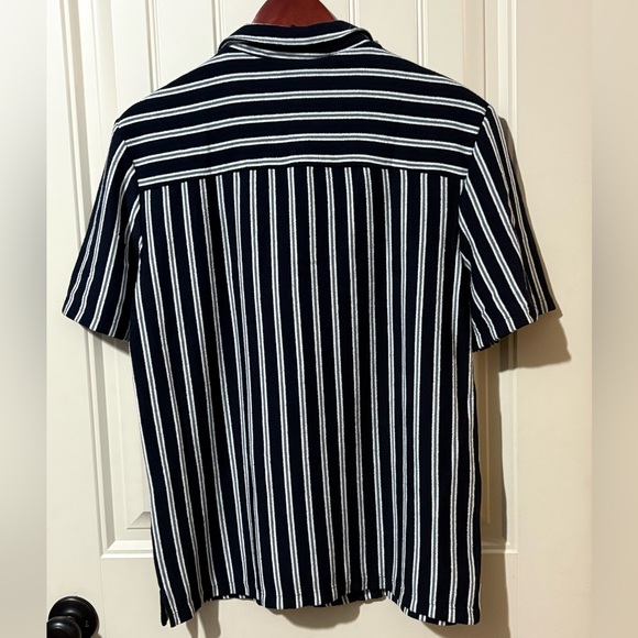 Madewell Blue/Gray/White Lisbon Short Sleeve Button Up Shirt NWT - Picture 8 of 12